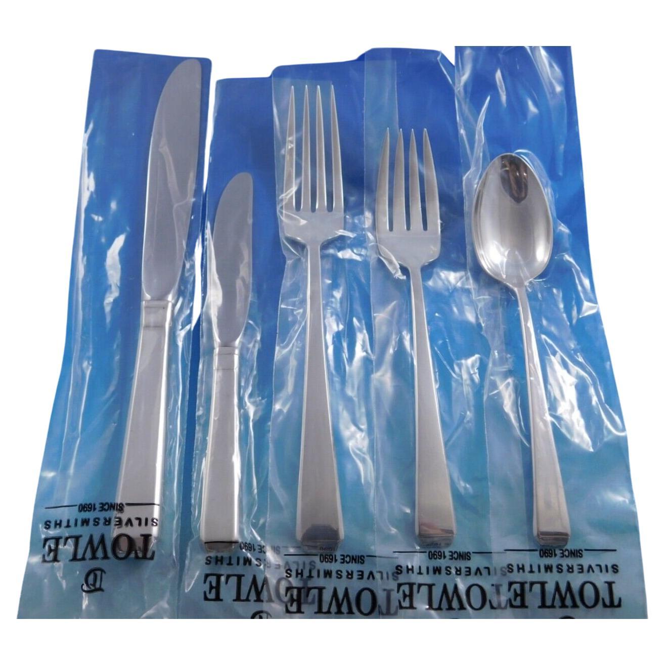 Craftsman by Towle Sterling Silver Flatware Set for 8 Service 40 pcs New Unused For Sale