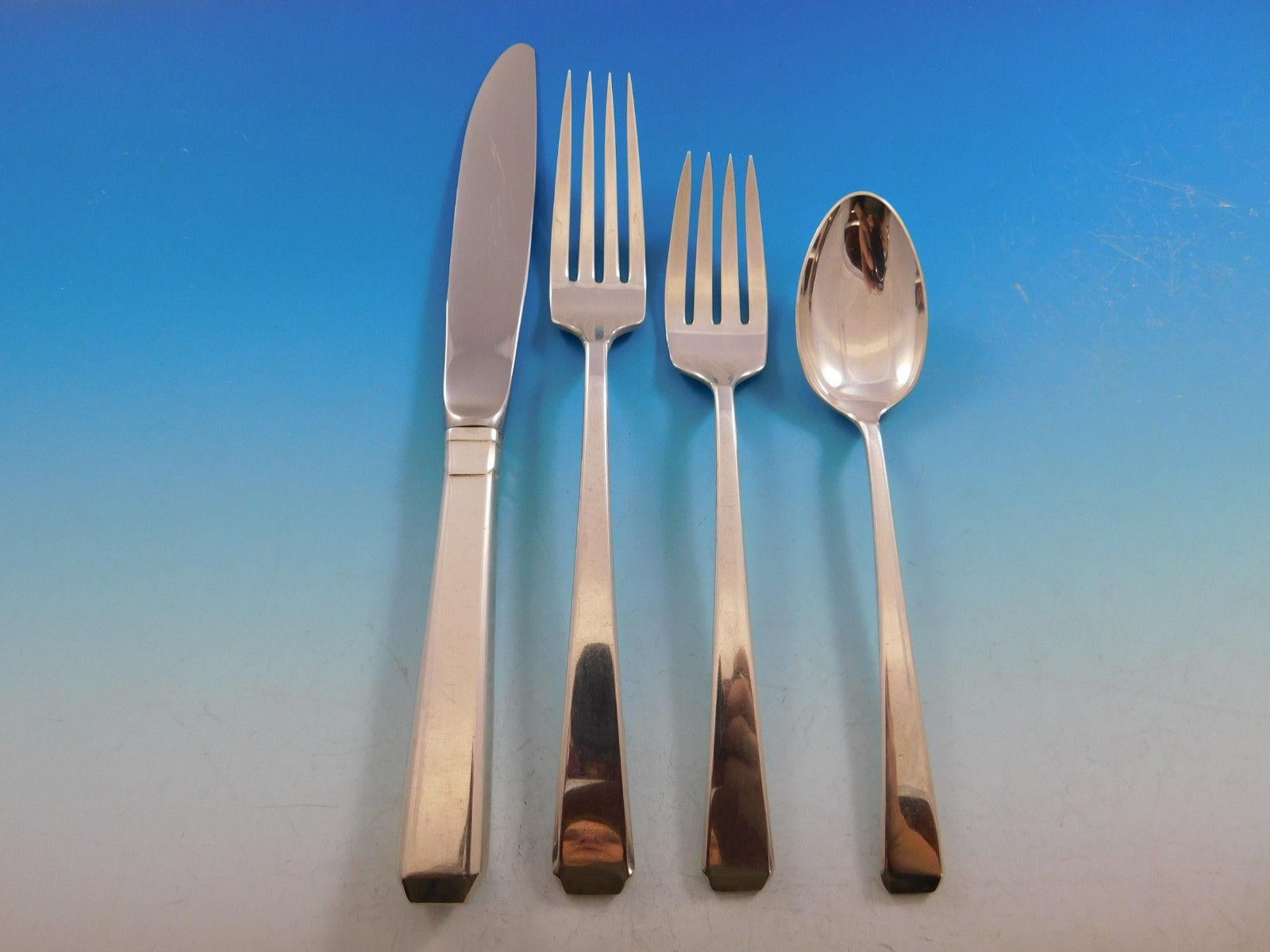 Craftsman by Towle Sterling Silver Flatware Set for 8 Service 46 Pieces In Excellent Condition In Big Bend, WI