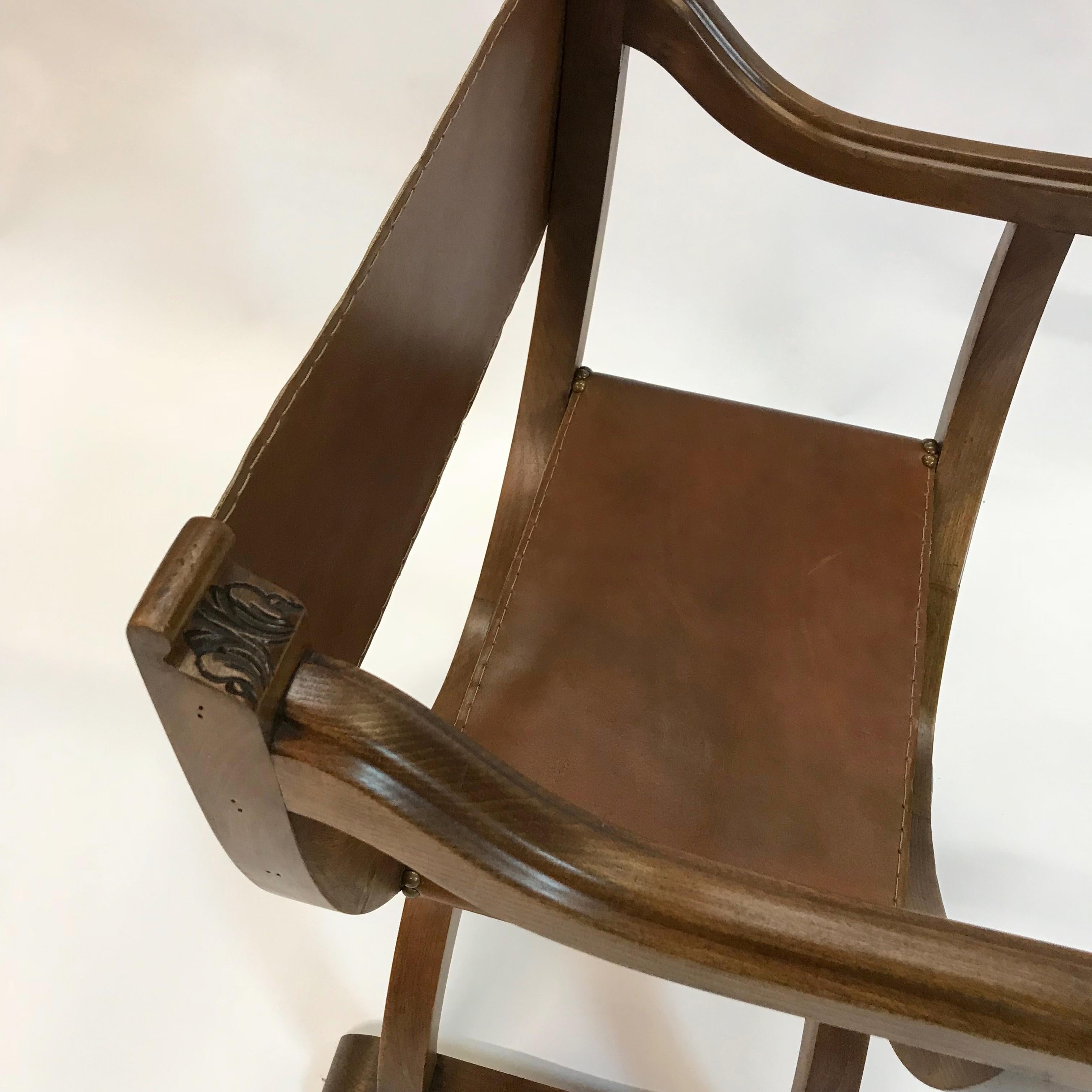 American Craftsman Craftsman Campaign Prayer Chair For Sale