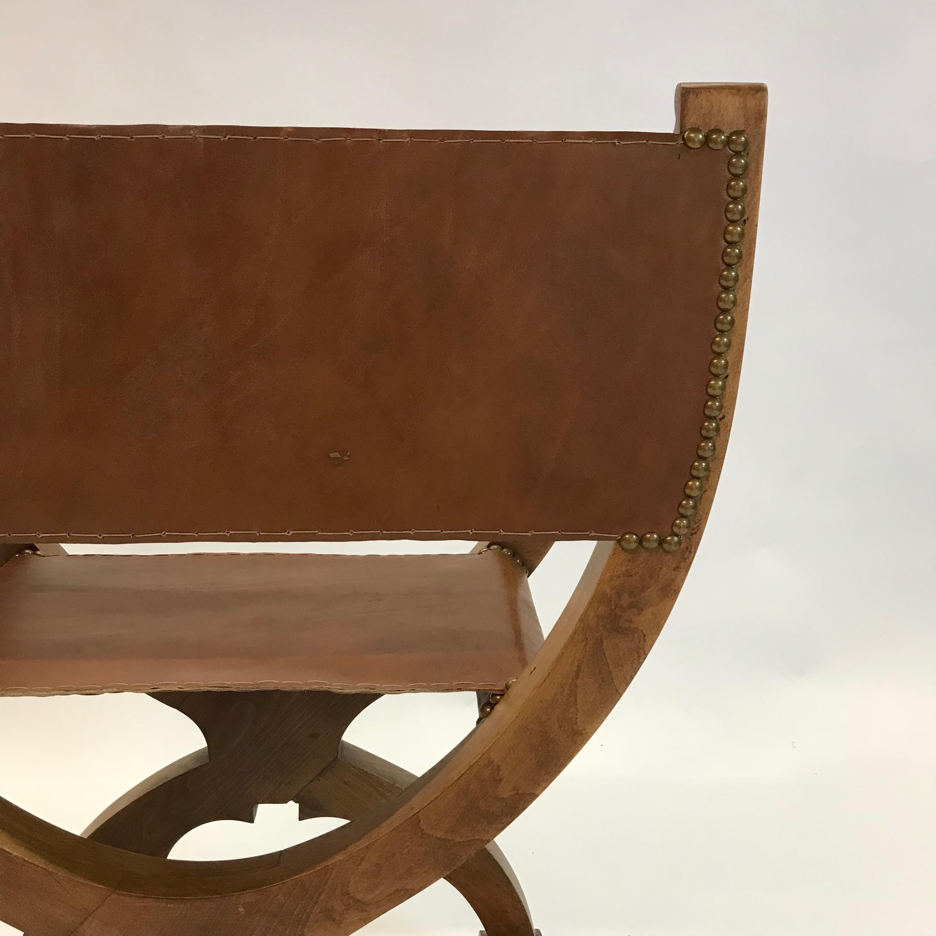 American Craftsman Campaign Prayer Chair For Sale
