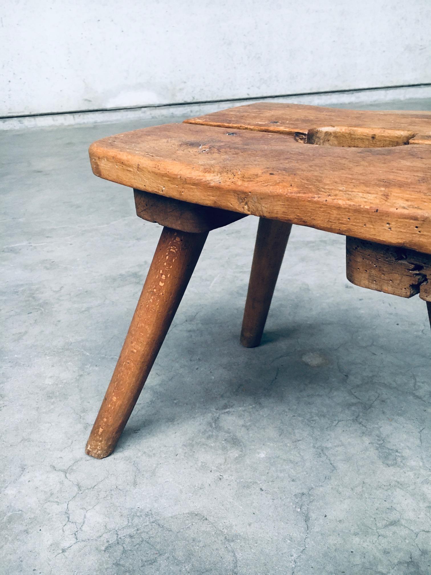 Craftsman Handmade Folk Art Milk Stool, late 1800's For Sale 10