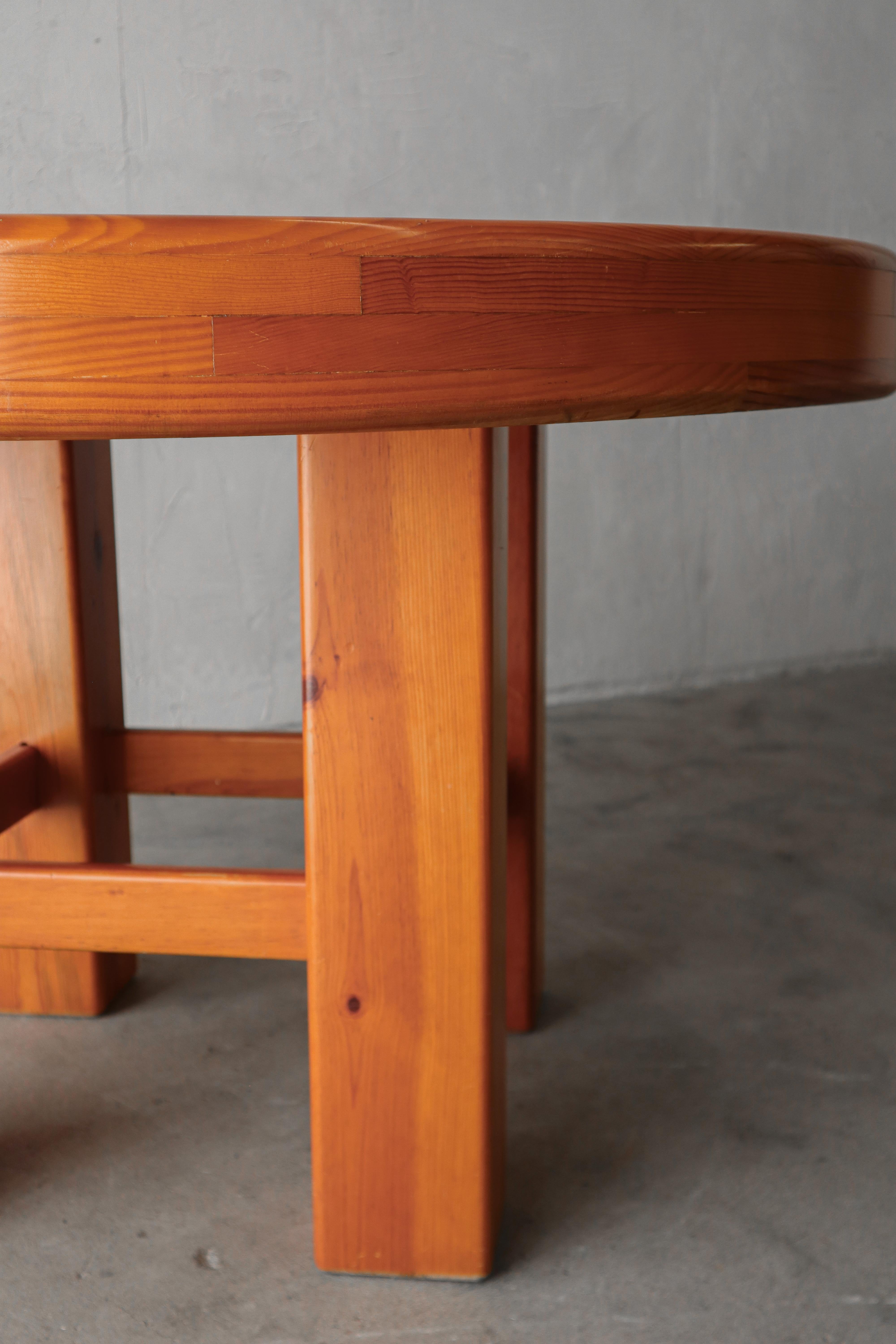 20th Century Craftsman Made 1980s Pine Dining Table For Sale