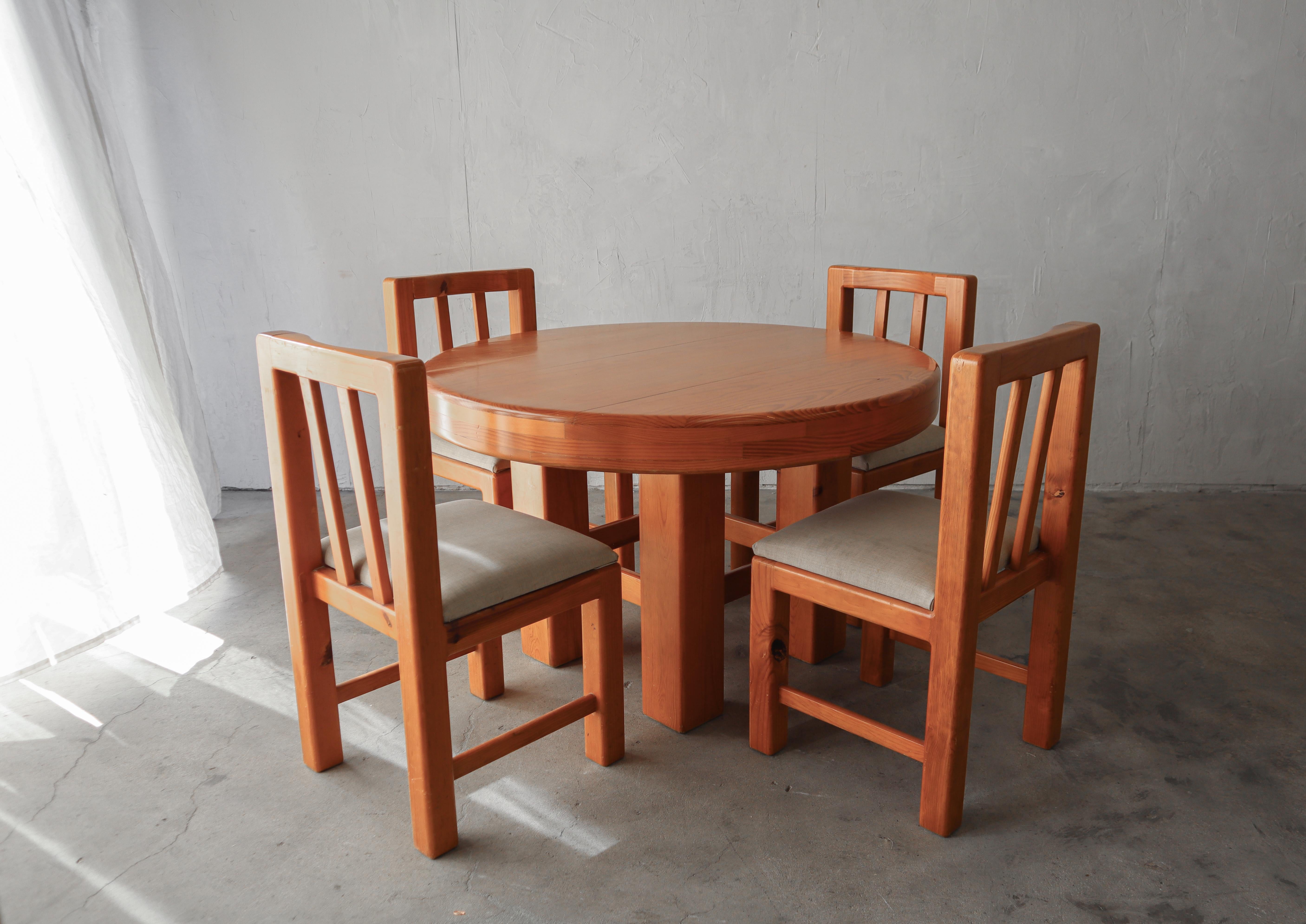 Craftsman Made 1980s Pine Dining Table For Sale 1