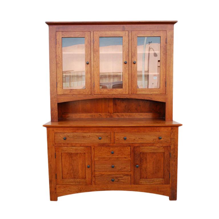 Craftsman Style Hutch Made from Cherrywood For Sale