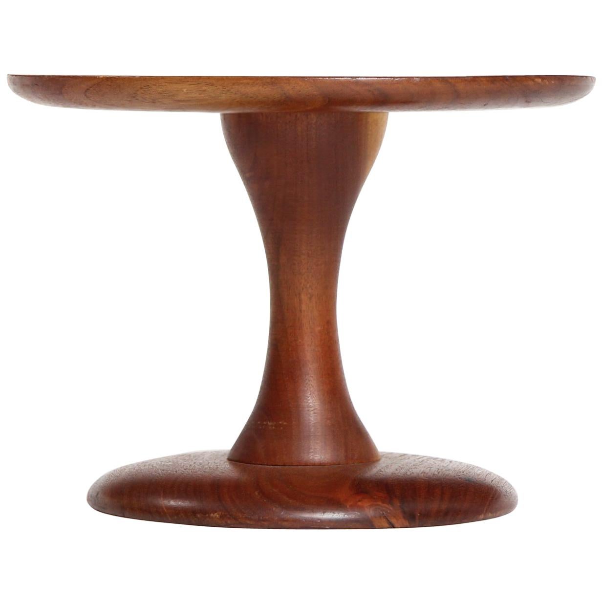 Craftsman Walnut Turned Pedestal or Stool