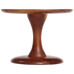 Craftsman Walnut Turned Pedestal or Stool