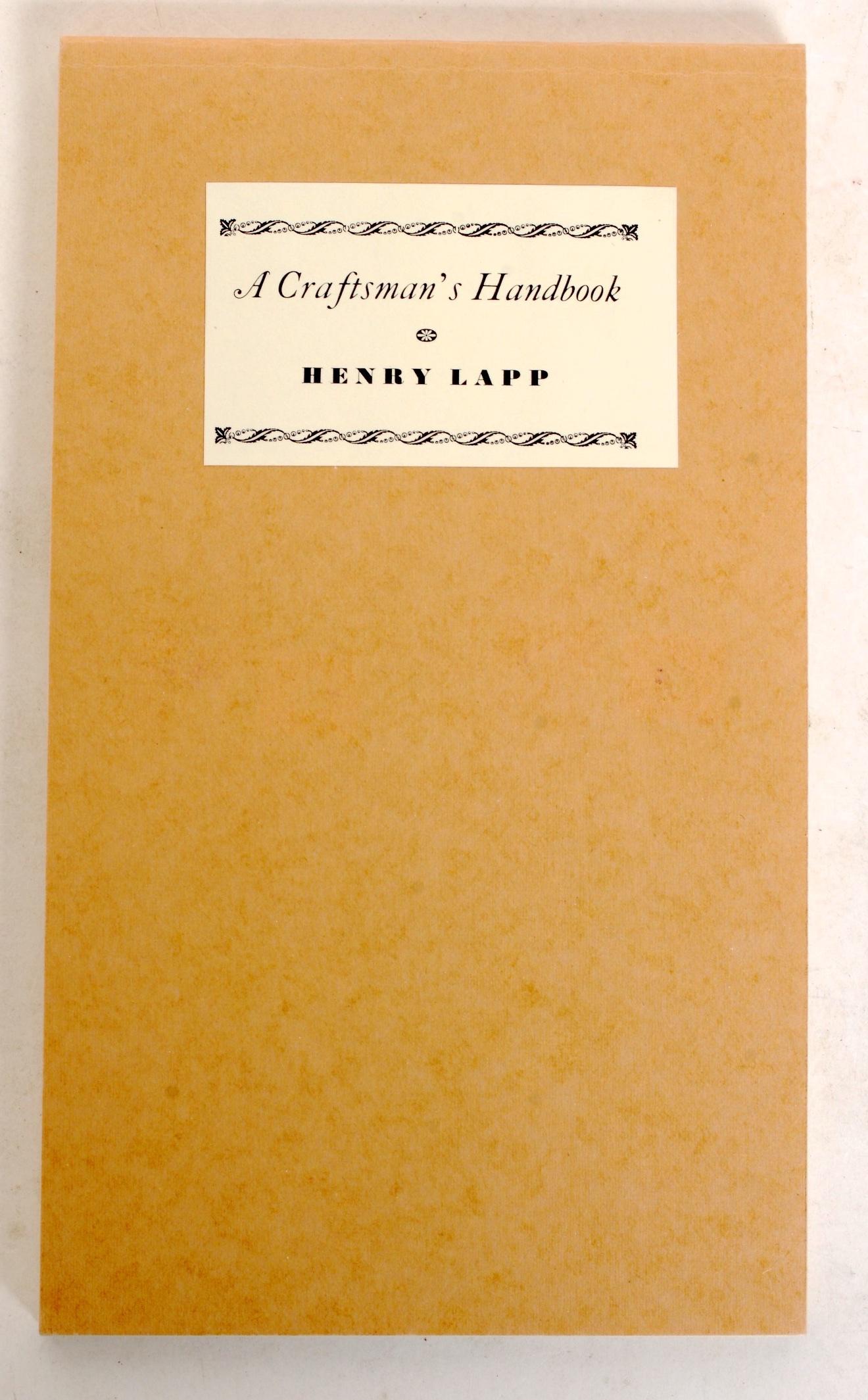 Craftsman's Handbook by Henry Lapp, First Edition 10