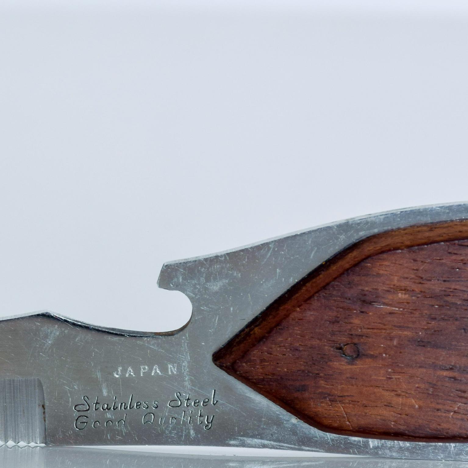 Late 20th Century Crafty Parrot Barware Tool Bottle Opener and Knife Combo Japan 1970s For Sale