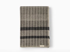 Coperta Graphic Burel in lana bianca e nera