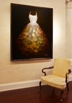 Contemporary mixed media work by Craig Alan, Ribbon Dress "Cresting Thoughts"