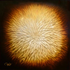 Contemporary mixed media work by Craig Alan, titled "Lotus" Flower