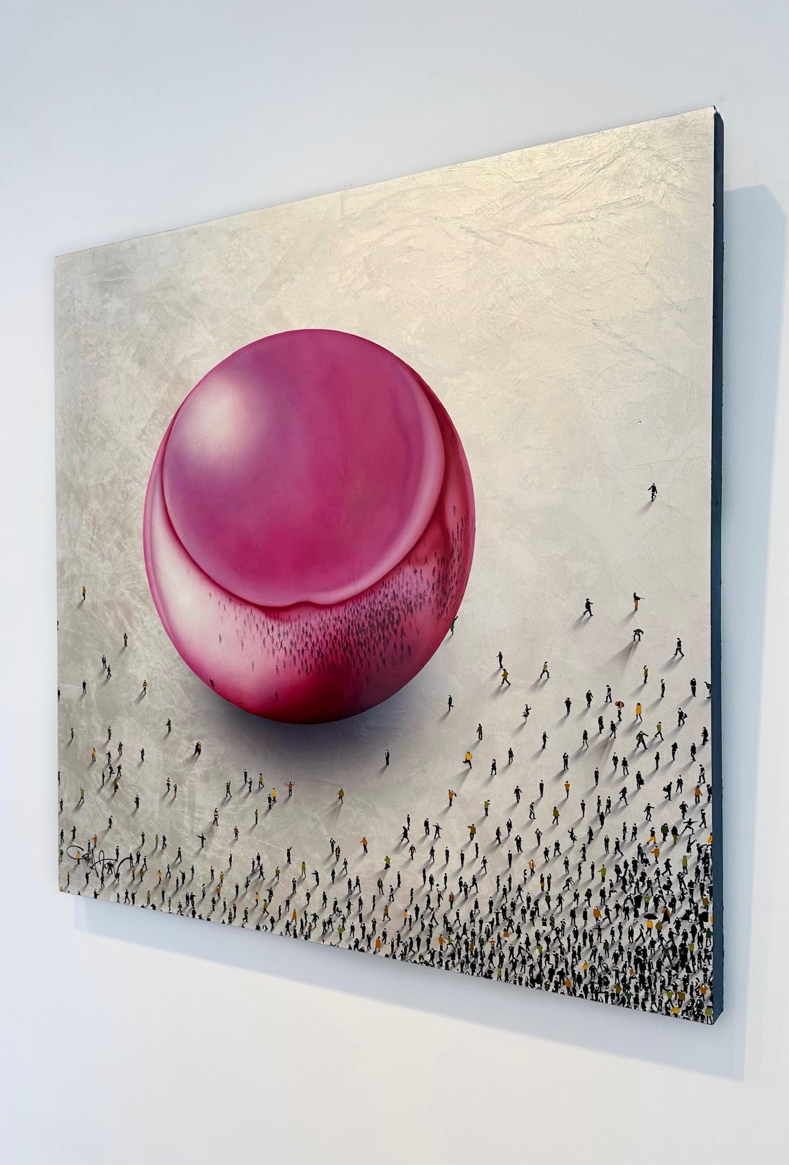 Attraction gravitationnelle (rose) - Contemporain Mixed Media Art par Craig Alan