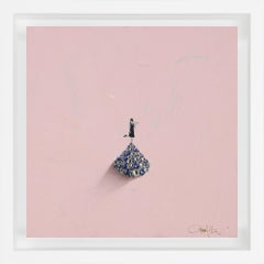 "Mini Populus: Forever II", originale contemporaneo incorniciato con tecnica mista su tavola