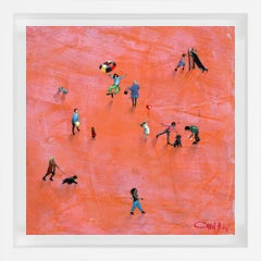 "Mini Populus: Saturday In The Park" Contemporary Original Mixed Media on Board