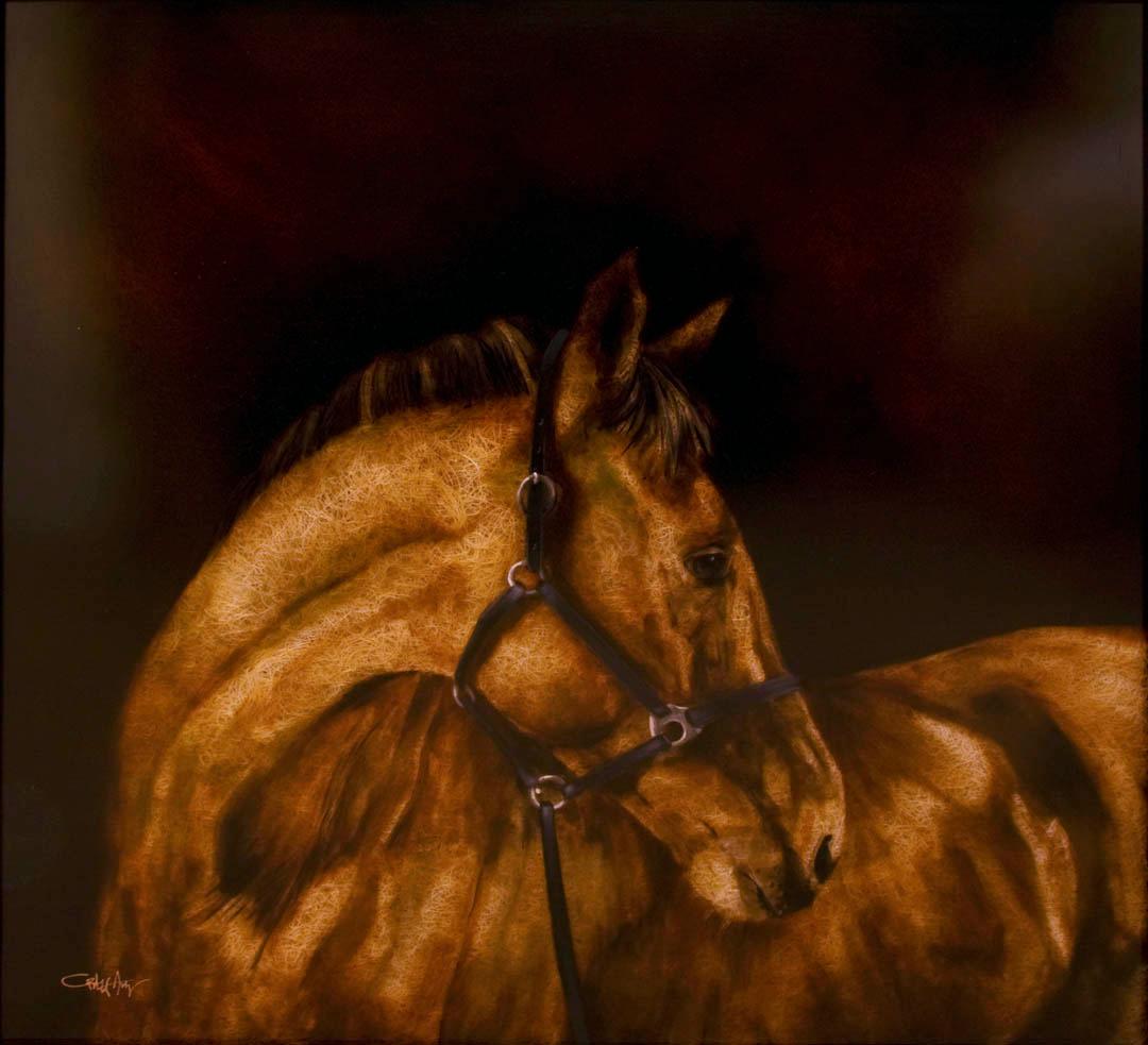 Narrative: Bridled (Hay Horse)  - Mixed Media Art by Craig Alan