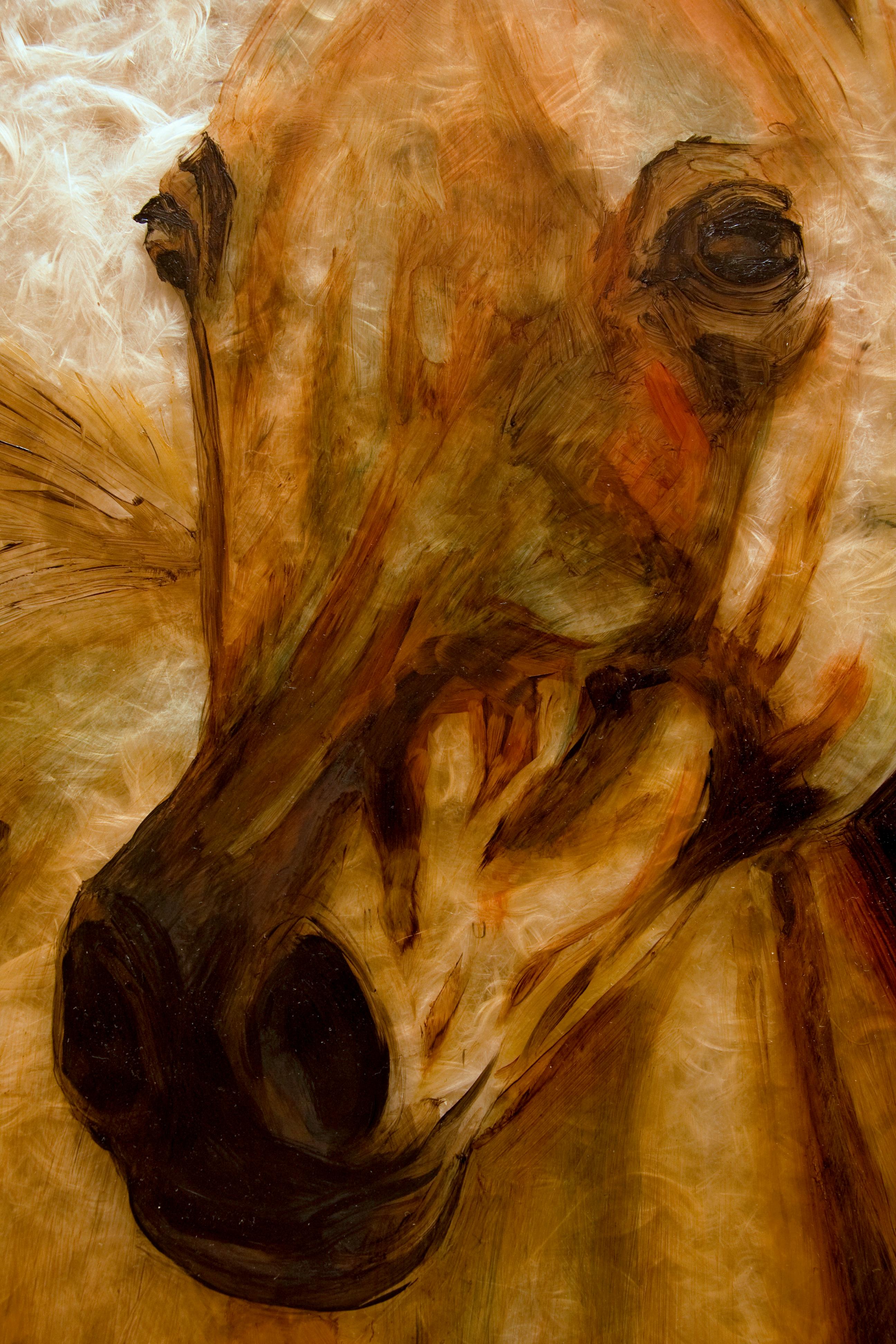 Cheval narratif : Arabian (cheval à plumes) - Contemporain Mixed Media Art par Craig Alan
