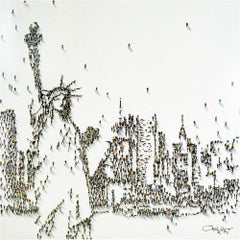 "Populus: New York Groove" Pittura contemporanea a tecnica mista su tavola
