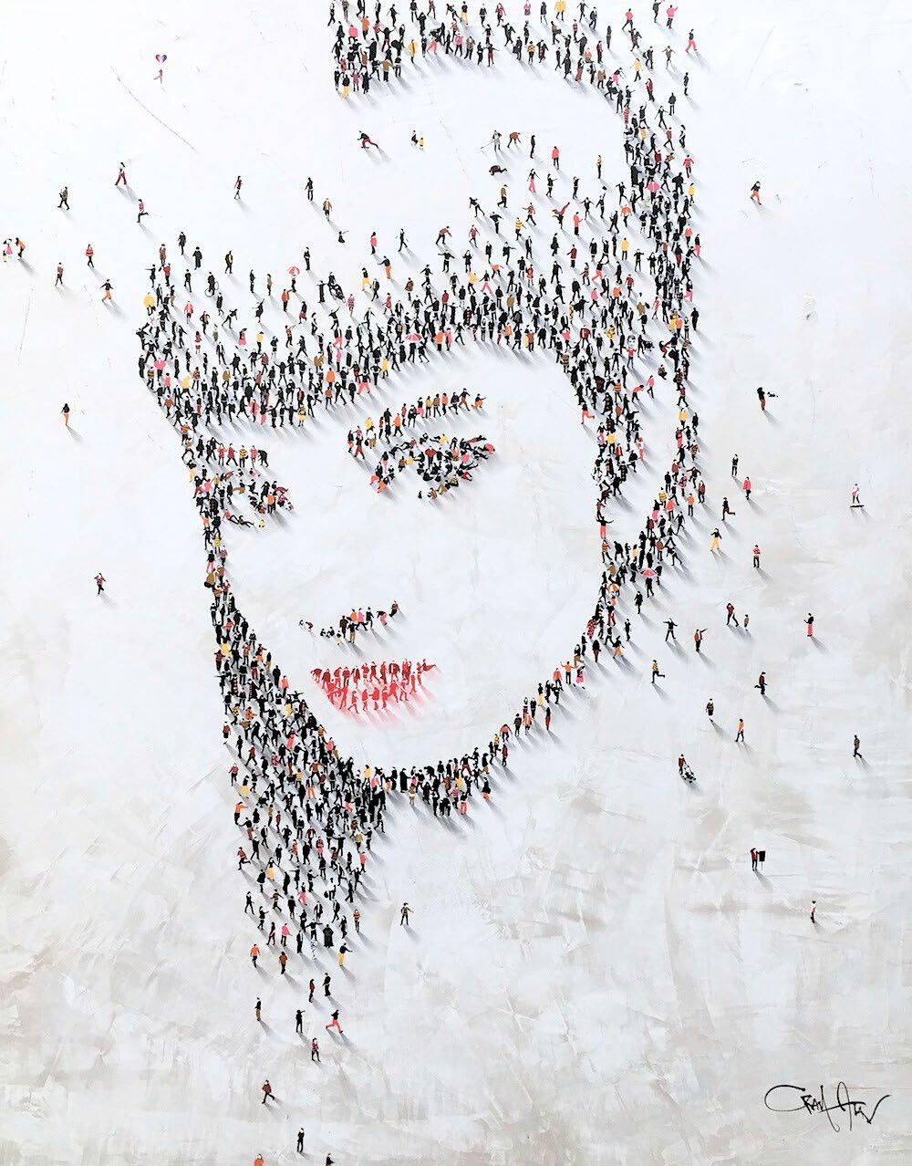 PEINTURE MIXTE MEDIA signée par l'artiste.
Demandez-nous des options d'encadrement personnalisées pour cette pièce.

Cette peinture originale en techniques mixtes de Craig Alan appartient à son œuvre acclamée qui brouille les frontières entre le