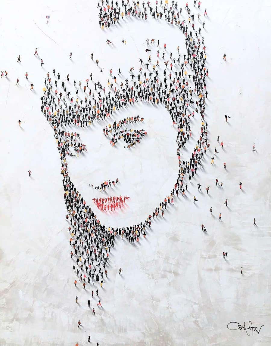 Audrey At first glance by Craig Alan Original Mixed Media Painting