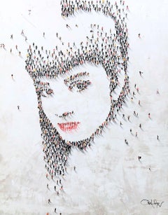 Audrey au premier coup d'œil par Craig Alan Peinture originale en techniques mixtes