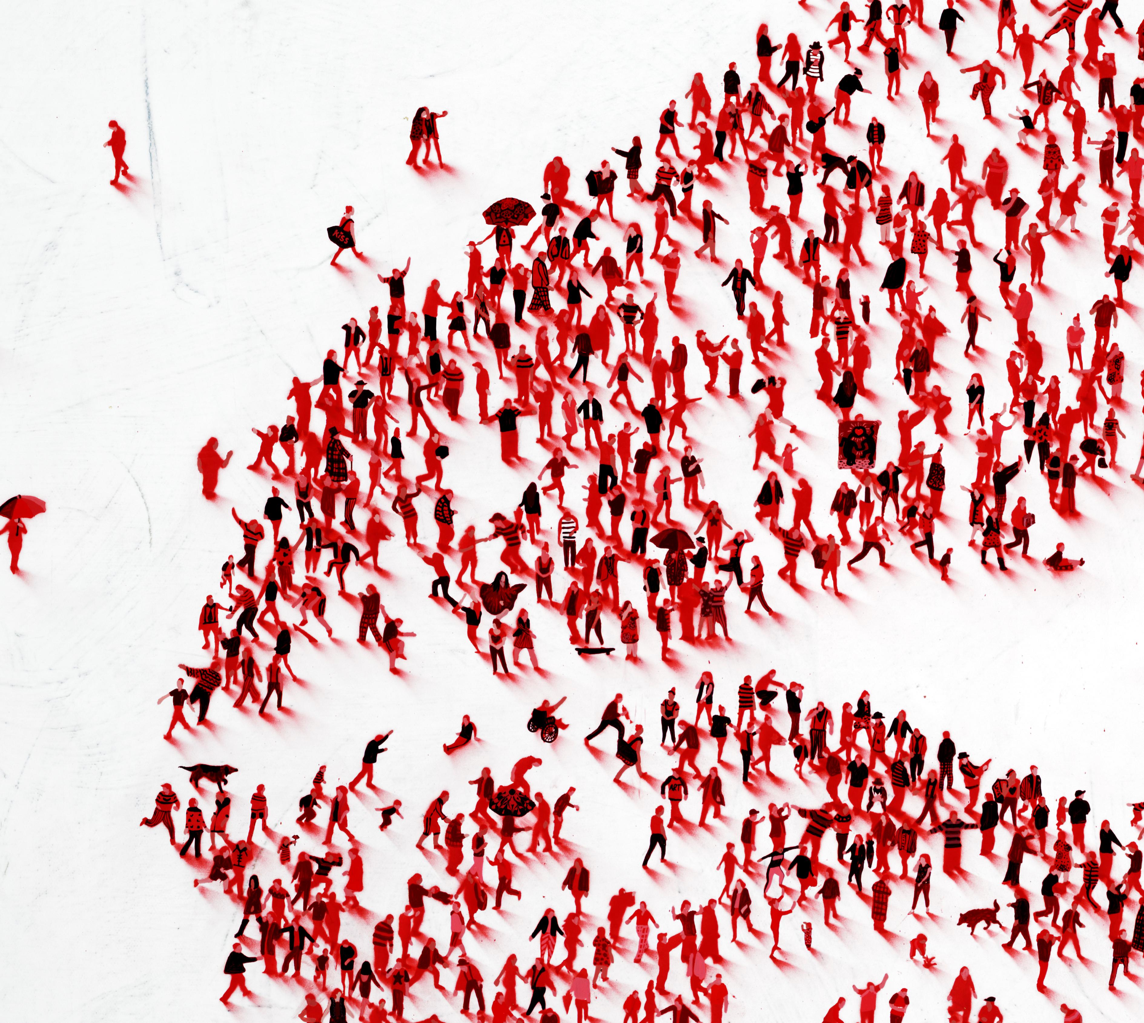 Œuvre de la population contemporaine des lèvres de Craig Alan, intitulée « Everyone Loves a Kiss ». en vente 1