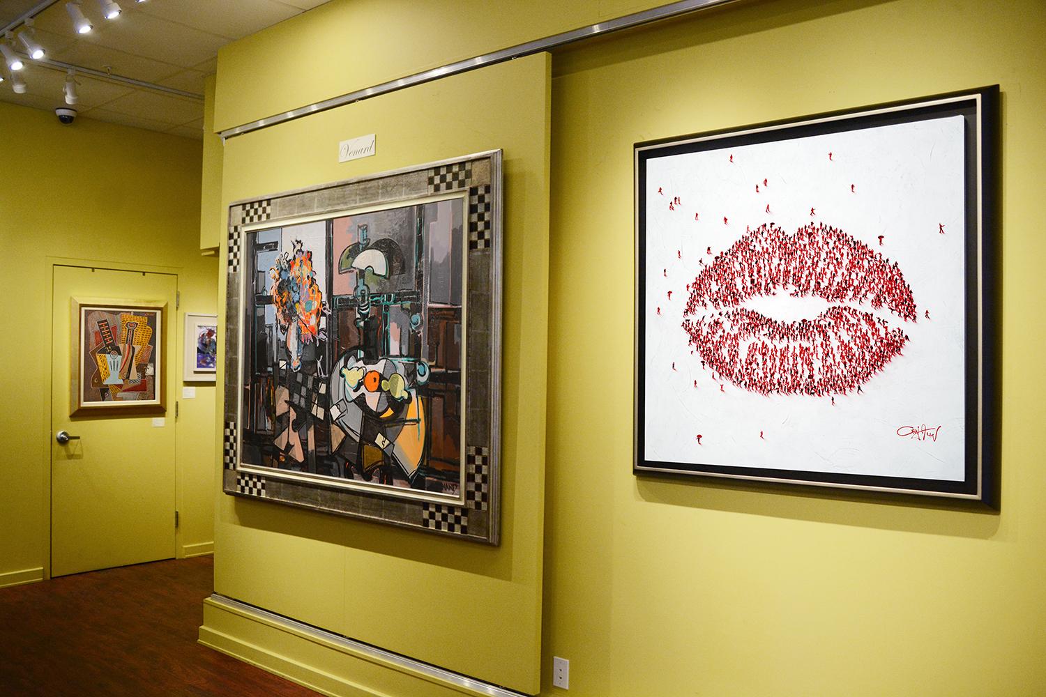 Œuvre de la population contemporaine des lèvres de Craig Alan, intitulée « Everyone Loves a Kiss ». en vente 2
