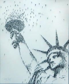 Contemporary Populus Portrait by Craig Alan, Statue of Liberty