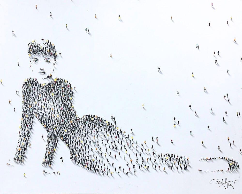 Le jour de la dame fixe par Craig Alan Peinture originale en techniques mixtes