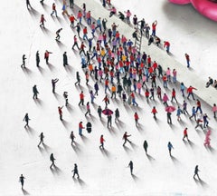 "Populus: Helium Hare" Balloon Bunny with Crowd Limited Edition Giclee on Canvas