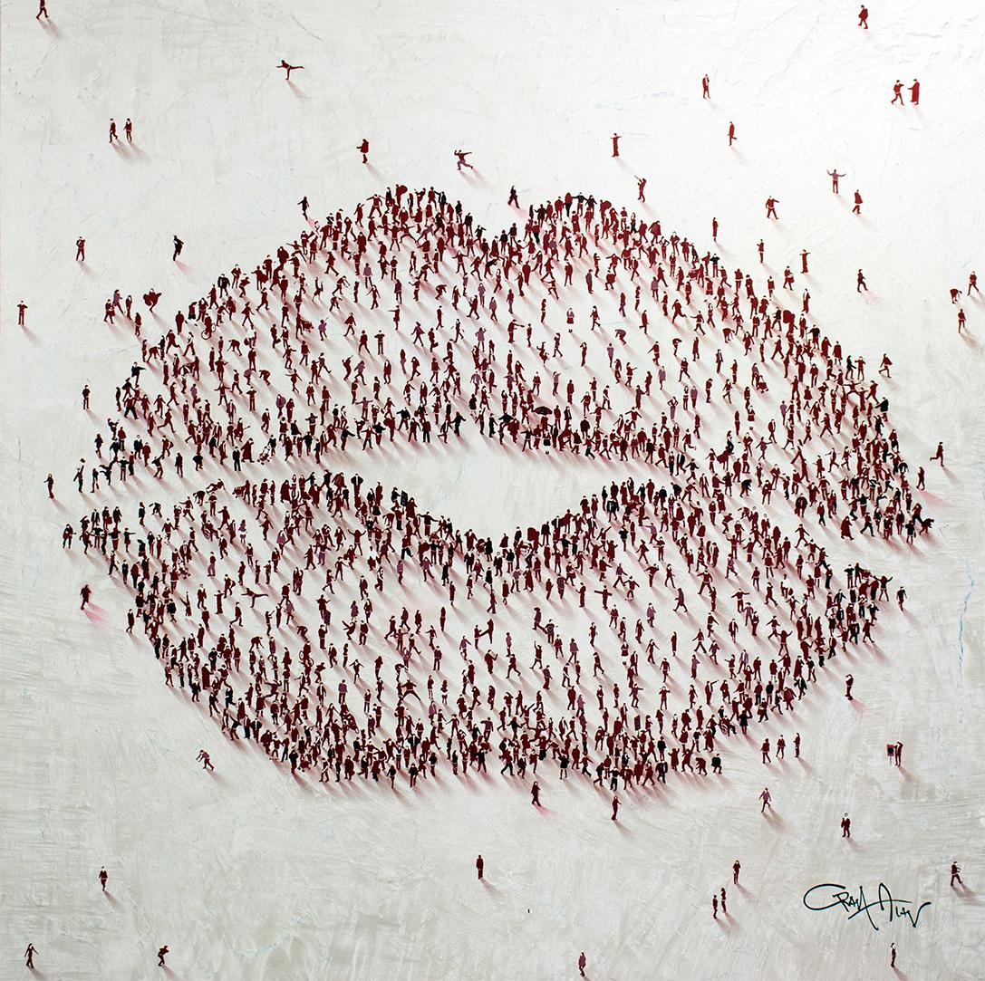 "Rouge Kiss" -  pop art, pop surrealism, populus, pop culture, kiss, 