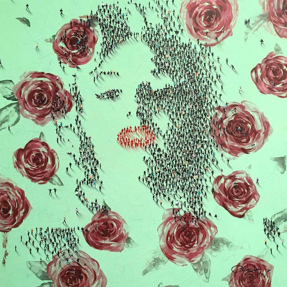Showstopper par Craig Alan Peinture originale en techniques mixtes