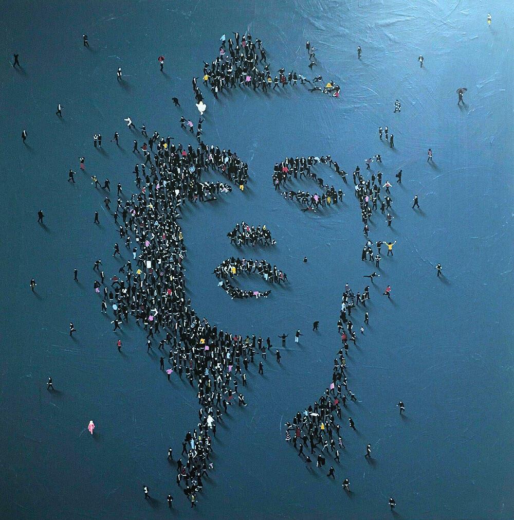 ORIGINAL MIXED MEDIA ON ARTBOARD
40 x 40 inches - Original mixed media signed by the artist.

Craig Alan is a Pop Surrealist, internationally recognized for his ingenious portraits of iconic figures and or images drawn from popular culture. He