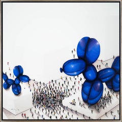 "Populus: The Underdog" Imagined Scene w Playful Imagery of Blue Balloon Dogs