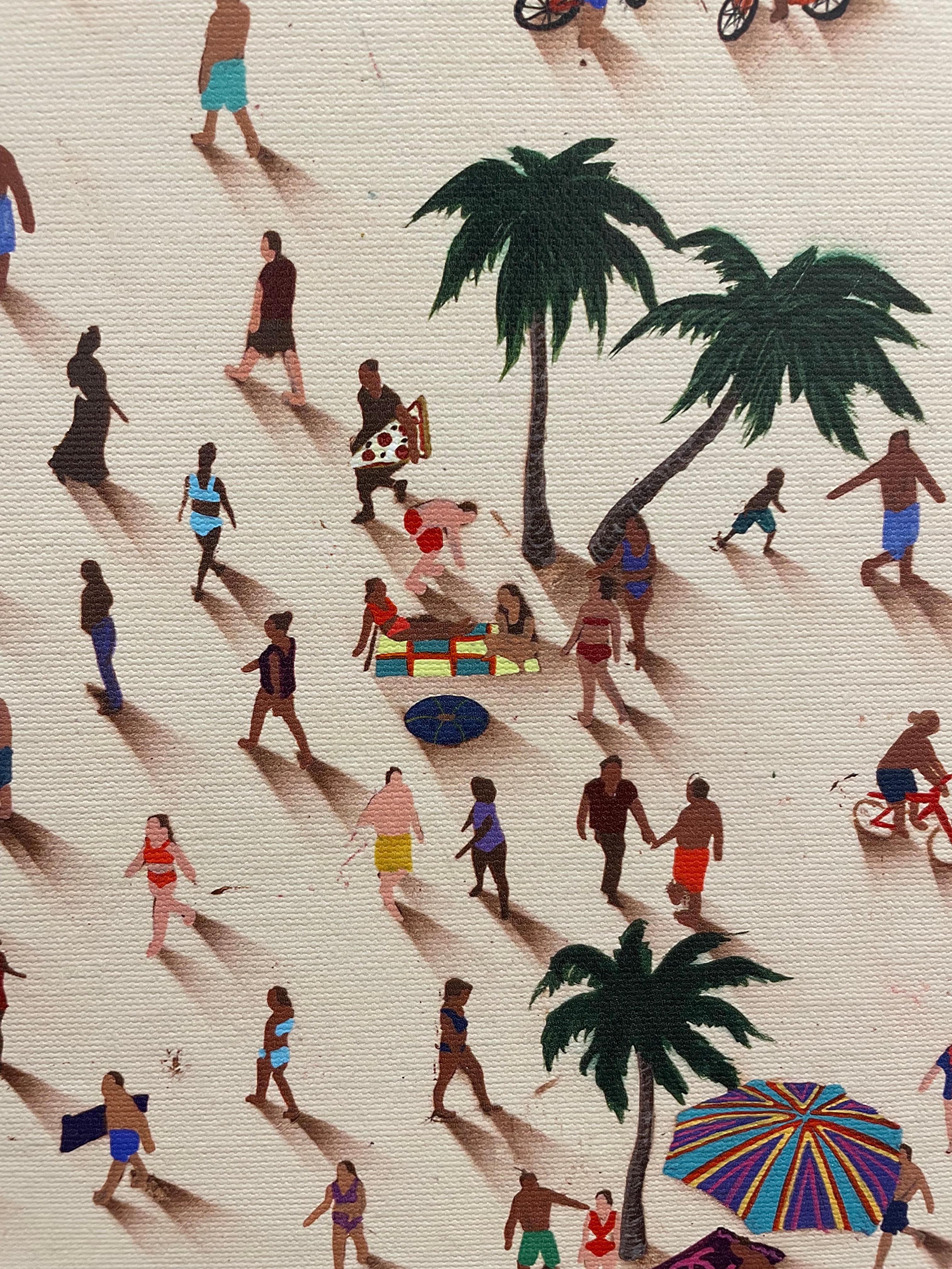 Surfin' Sunday Giclee LE  1 di 75 - Figurative Print Beige di Craig Alan