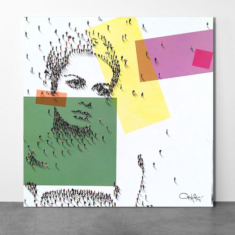 Twiggy is on the block by Craig Alan - Original Mixed Media For Sale 1
