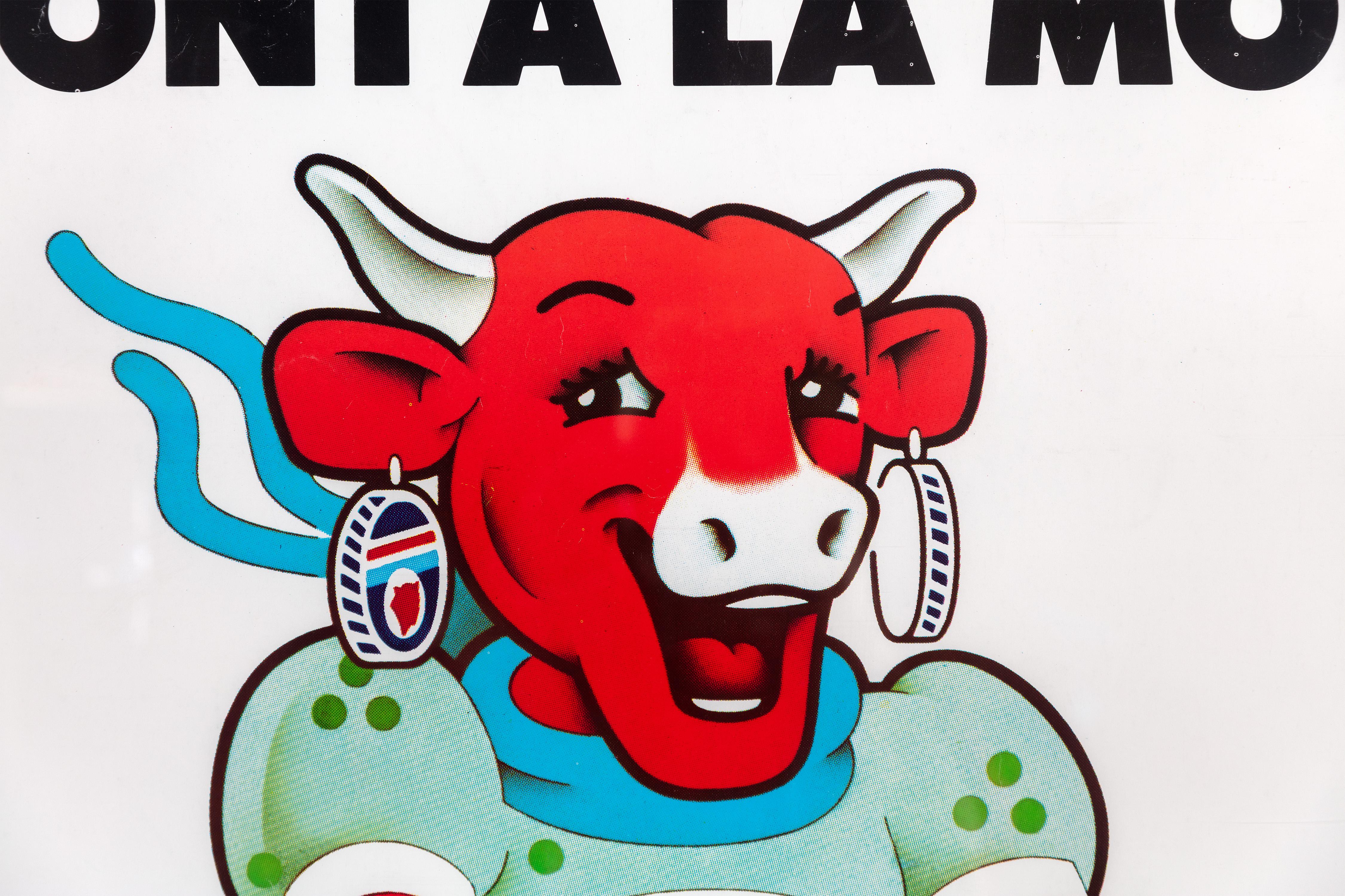 „La Vache Qui Rit Laughing Cow Cheese“, ein Original-Lithographieplakat  im Angebot 1