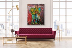 Dreifach-Schreibtisch mit Kordelzug (Kollektion aus massivem Stampede)