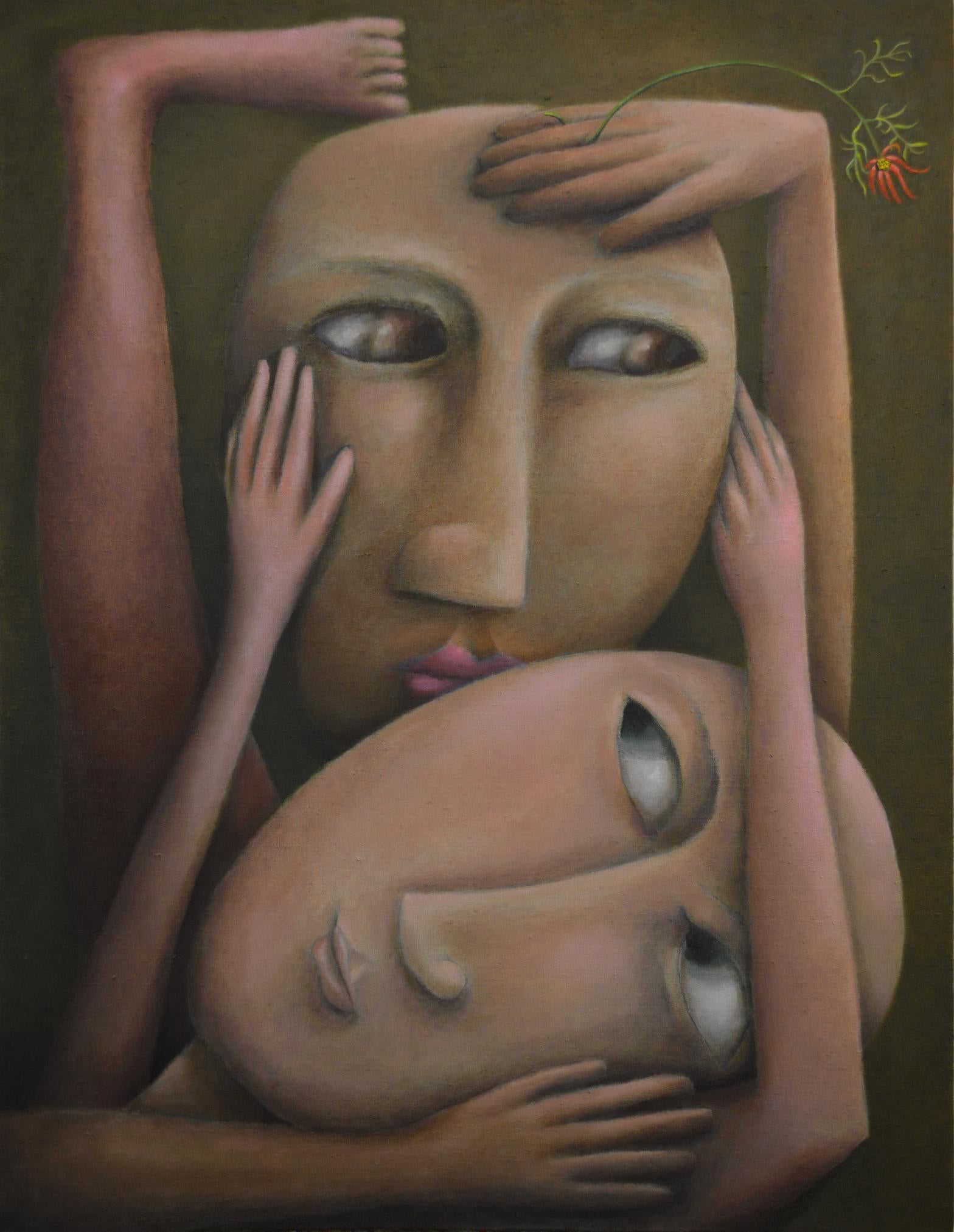 Figurative Painting di Craig Carlisle - Il ballo lento