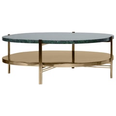 Craig Cocktail Table in Polished Brass and Marble