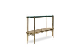 Craig Console in Polished Brass and Marble