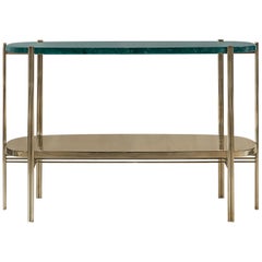 Craig Console in Polished Brass and Marble