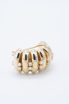 Craig Drake, 14kt Pin with Diamonds