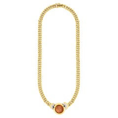 Craig Drake Collar de diamantes y zafiros en oro amarillo de 18 quilates