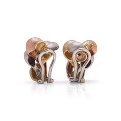 Orecchini a clip di ciottoli in oro tricolore di Craig Drake 18KT