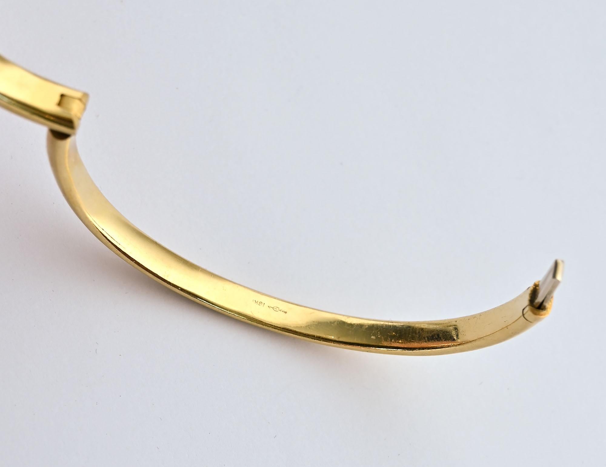 Women's Craig Drake Diamond and Ruby Hinged Bangle Bracelet For Sale