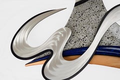 Granite Sail - Abstract Wall Sculpture in Wood, Resin, and Aluminum