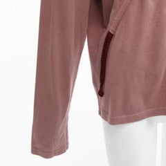 CRAIG GREEN burgundy drawstring rope detail long sleeve tshirt S