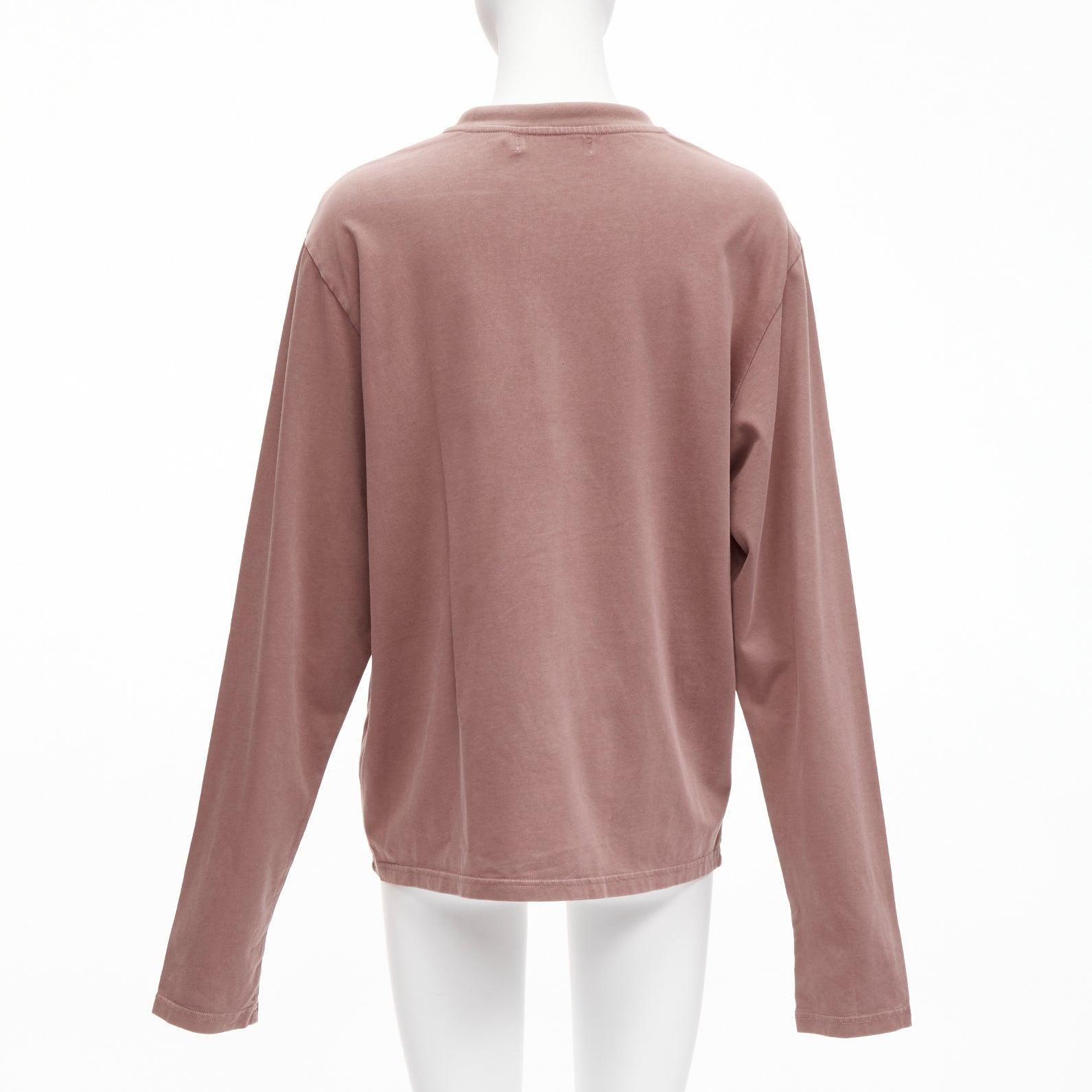 CRAIG GREEN burgundy Kordelzug Seil Detail Langarm-T-Shirt S Damen im Angebot
