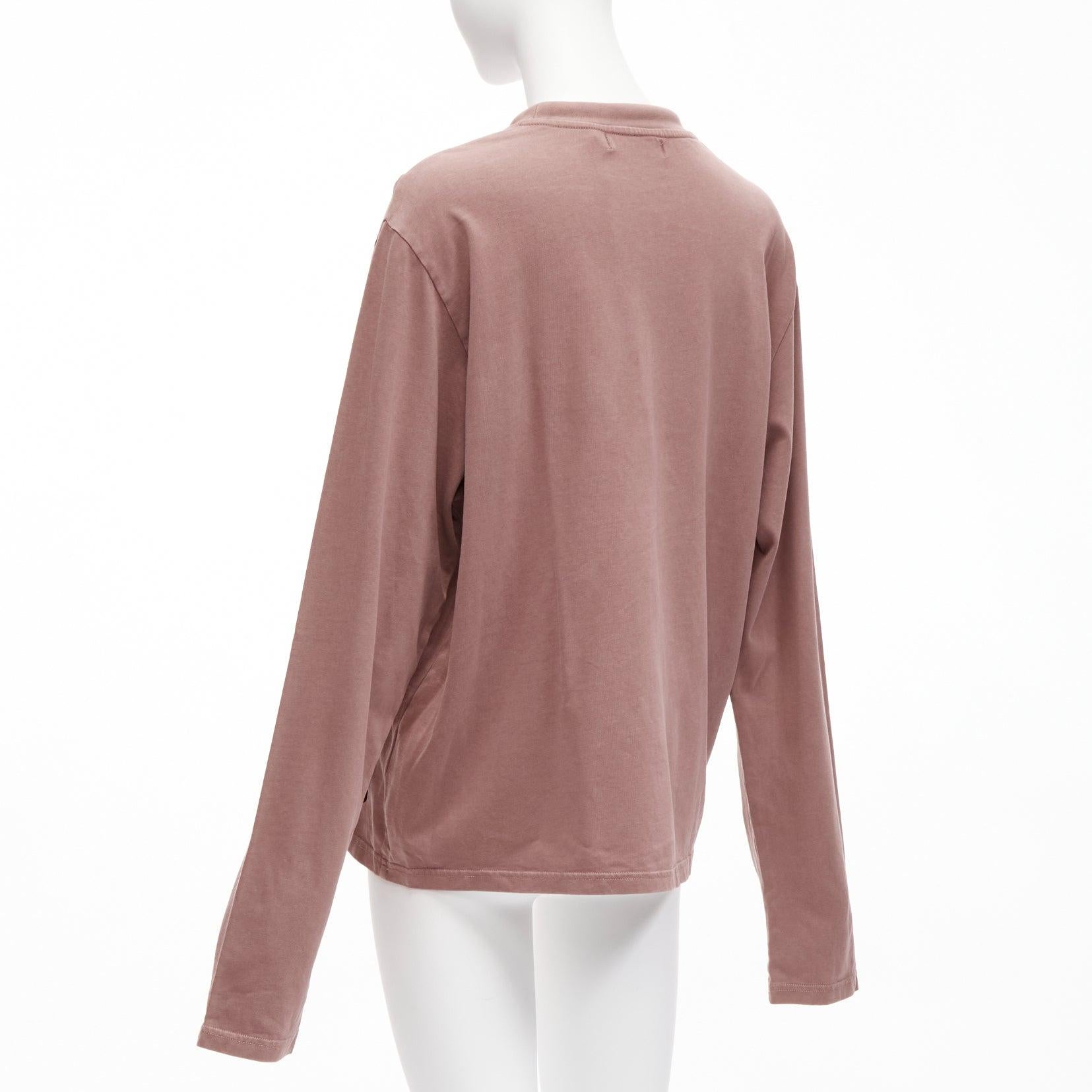 CRAIG GREEN burgundy Kordelzug Seil Detail Langarm-T-Shirt S im Angebot 1