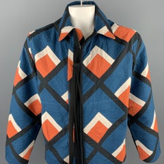 CRAIG GREEN Size L Multi-Color Quilted Cotton Zip Up Jacket